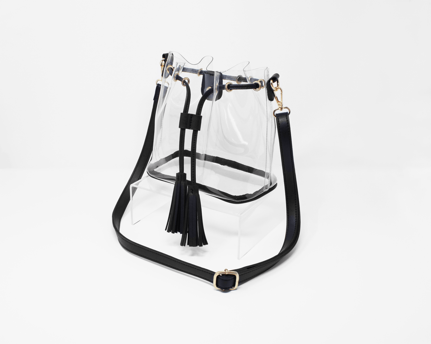 black clear stadium purse handbag bucket bag for gameday beis