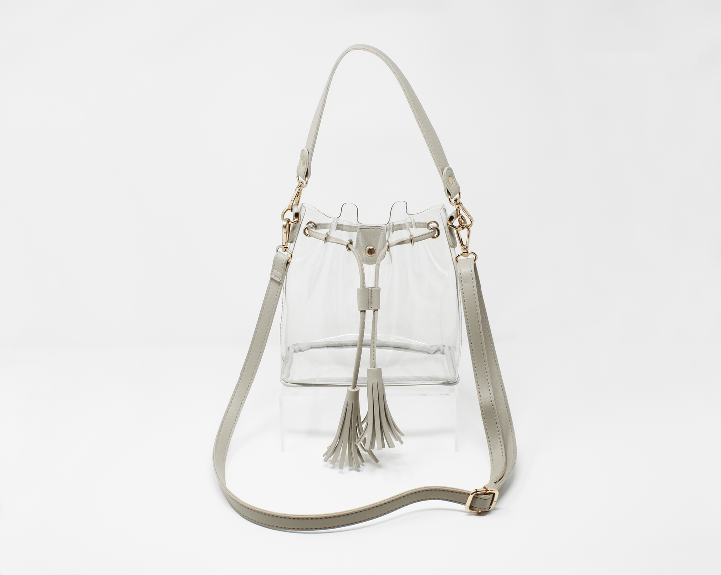 clearlee clear grey stadium bag for game day béis
