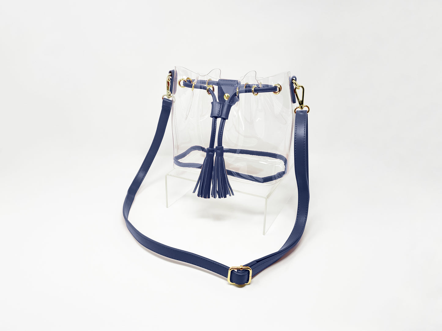 navy blue clear stadium bag with gold hardware cute clear stadium bag bag clearlee
