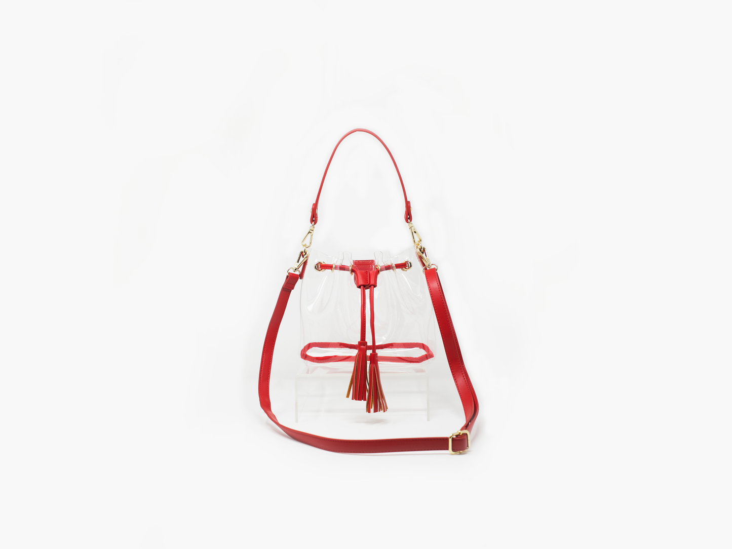 red clear stadium crossbody bag handbag stadium compliant ncaa nfl gameday beis